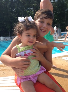 Pool time with Cousin Blake
