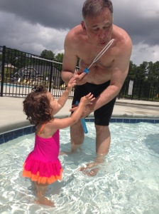 Playing Bubbles with Papa.